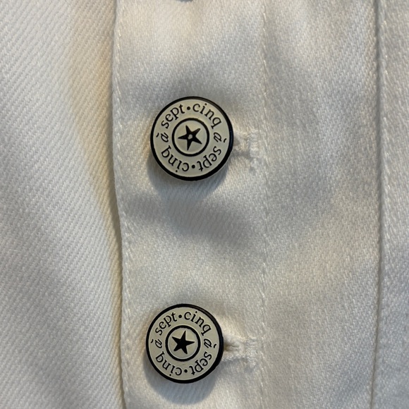 NWT Cinq à Sept White Wide-Leg Jeans - Picture 3 of 12